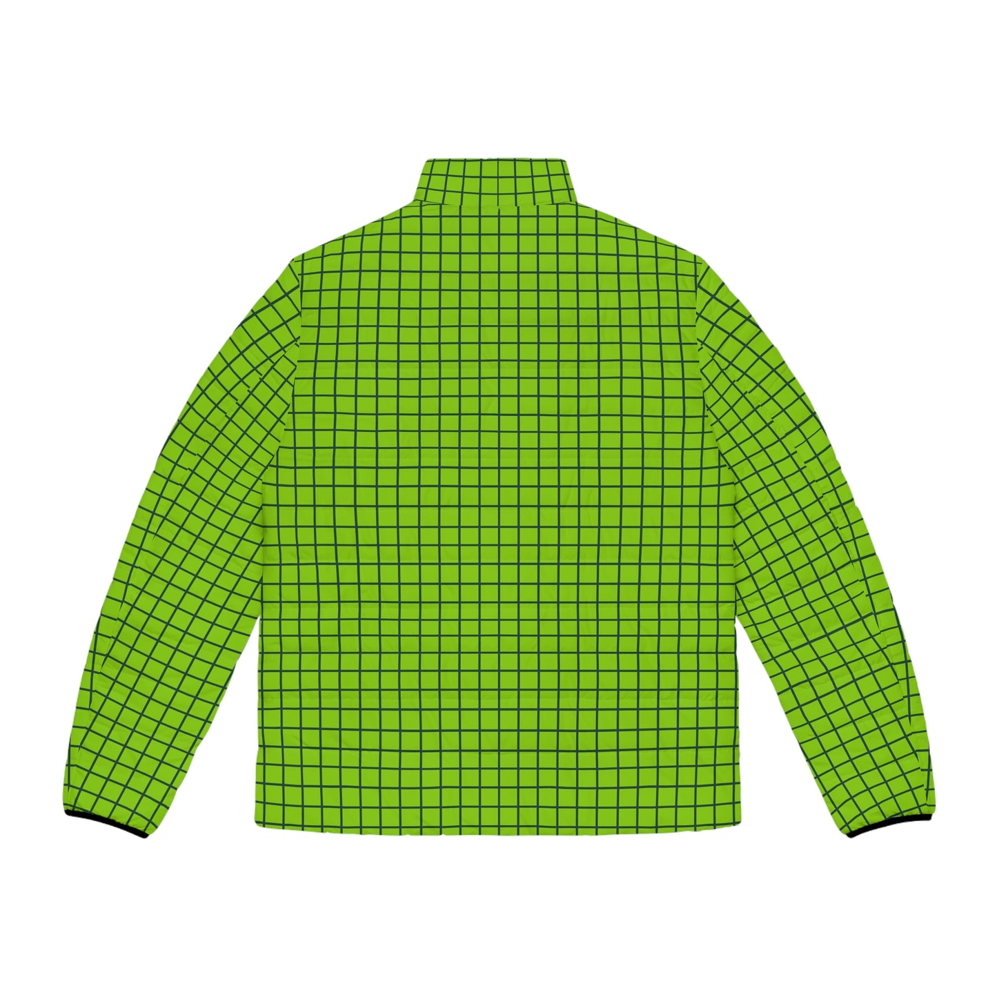 LIME GRID PUFFER JACKET