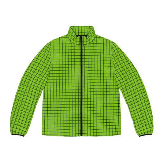LIME GRID PUFFER JACKET