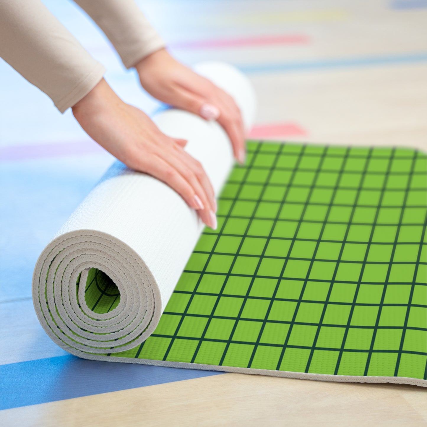 Lime Grid Mat